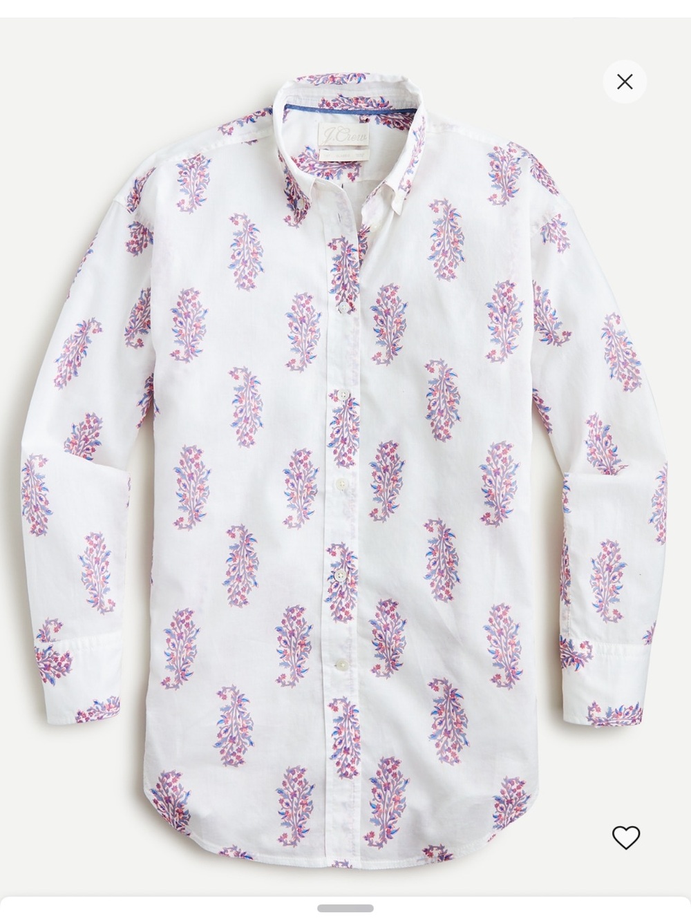 JCrew budding print cotton voile